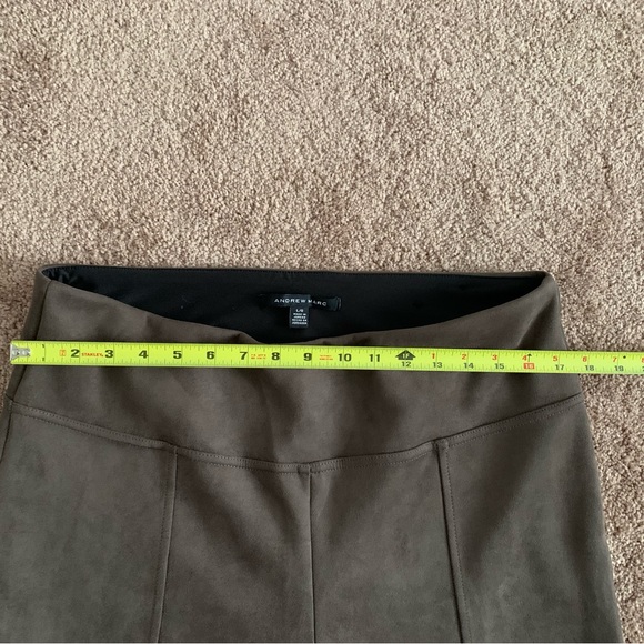 Andrew Marc Faux Suede Gray / Brown High Rise Leggings - Large - Picture 7 of 9